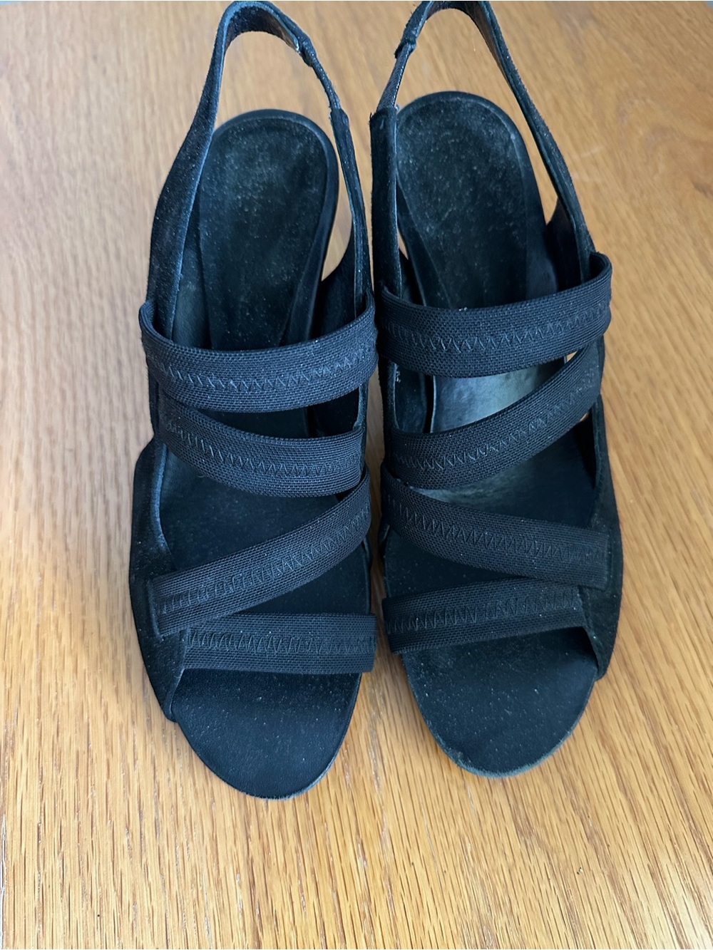 Donald J. Pliner Black Strappy Slingback Heels